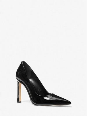 Michael Kors Amara Patent Leather Naisten Korkokengät Mustat | FIMQQ1737
