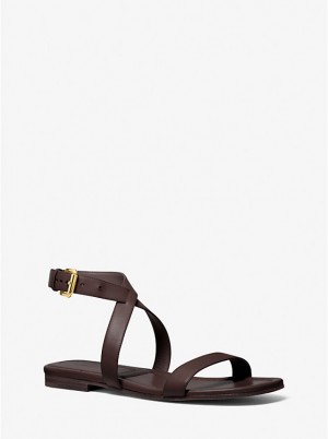 Michael Kors Bridgette Leather Naisten Matalat Kengät Suklaa | FIZUB1679