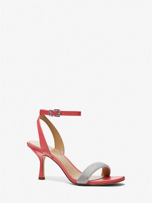 Michael Kors Carrie Embellished Leather Naisten Sandaalit DAHLIA | FIHAP1800