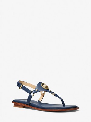 Michael Kors Casey Leather Naisten Sandaalit Laivastonsininen | FIFDS1802