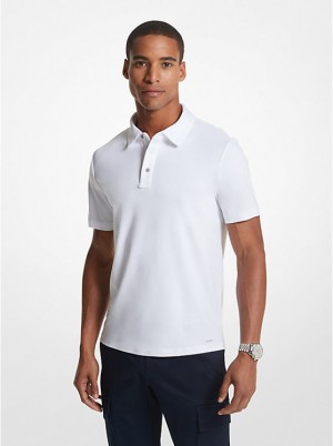Michael Kors Cotton Miesten Pikeepaita Valkoinen | FICTY2201