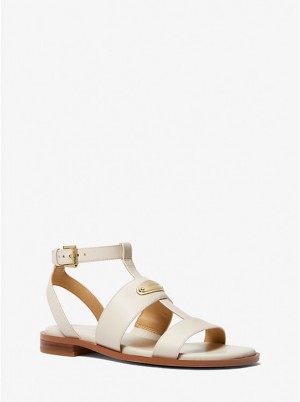 Michael Kors Darcy Leather Naisten Sandaalit Kerma | FIKOY1850
