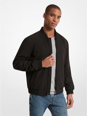 Michael Kors Dublin Water-Resistant Bomber Miesten Takki Mustat | FIEBF2182