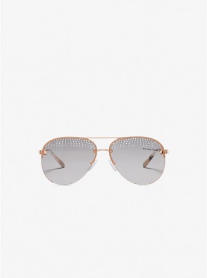 Michael Kors East Side Naisten Aurinkolasit Pinkki Kultaiset | FIQMW1036