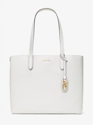 Michael Kors Eliza Extra-Large Pebbled Leather Reversible Naisten Tote Valkoinen | FIYXM1249