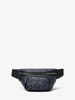 Michael Kors Hudson Empire Signature Logo Sling Pack Miesten Crossbody Laukku ADMIRAL | FIJPB2111