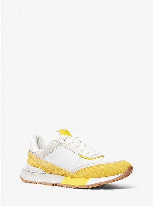 Michael Kors Nova Suede and Nylon Naisten Tennarit Bright Dandelion Multi | FIRVX2027