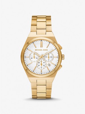 Michael Kors Oversized Lennox Gold-Tone Miesten Kello Kultaiset | FIGSQ2061