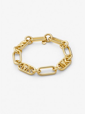Michael Kors Precious Metal-Plated Brass Chain Link Naisten Rannekoru Kultaiset | FIHAM1519