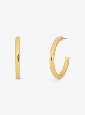 Michael Kors Precious Metal-Plated Brass Small Hoop Naisten Korvakorut Kultaiset | FIPJM1546