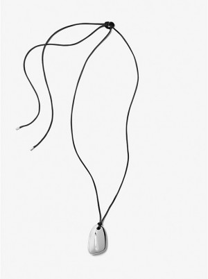 Michael Kors Precious Metal-Plated Brass and Nylon Pebble Naisten Kaulakoru Hopea | FIRVS1559